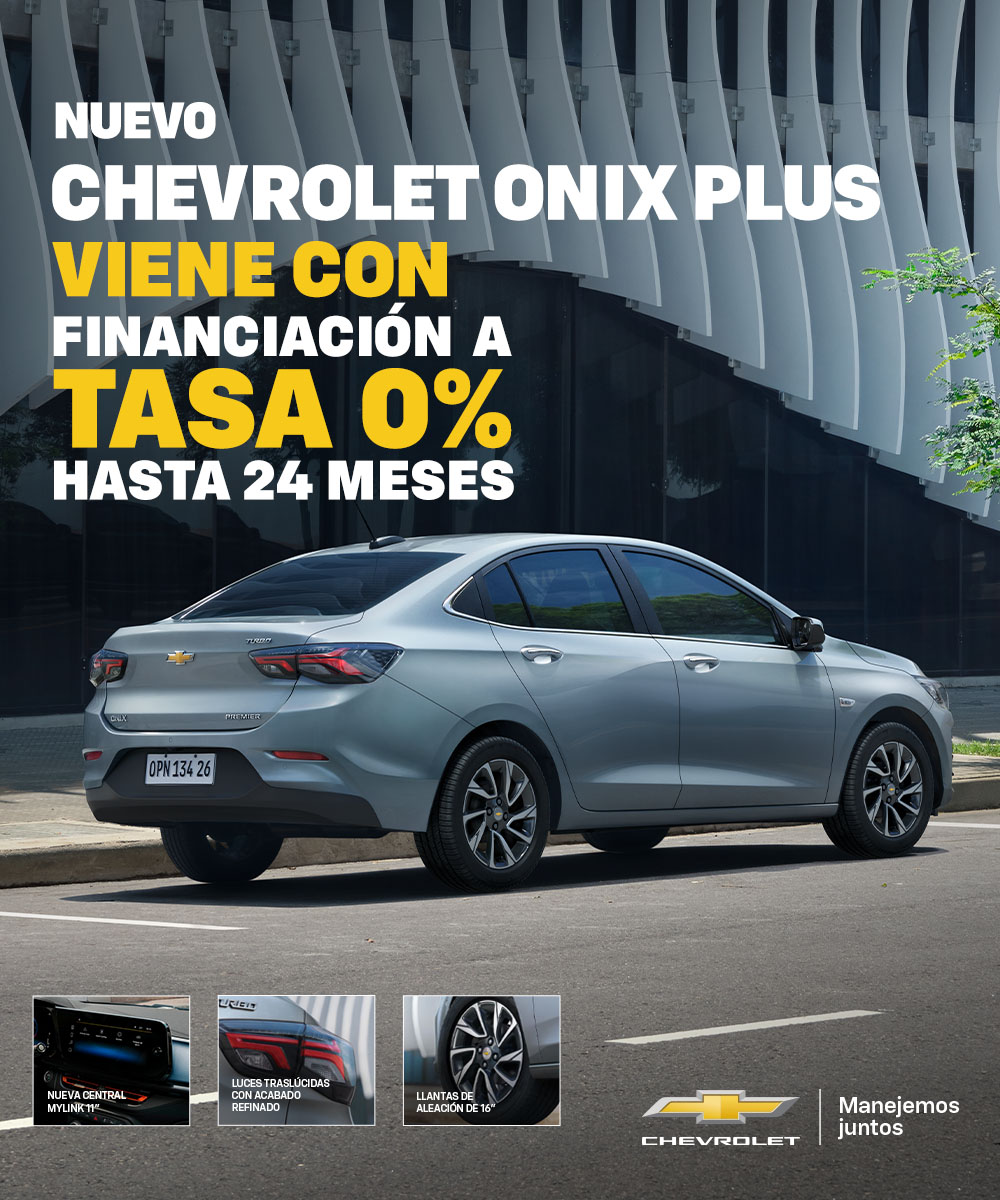 Chevrolet Onix plus con promoción de financiamiento a Tasa 0%